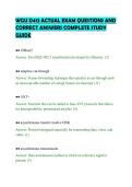 WGU D413 ACTUAL EXAM QUESTIONS AND&NewLine;CORRECT ANSWERS COMPLETE STUDY&NewLine;GUIDE
