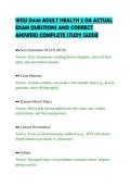 WGU D446 ADULT HEALTH 2 OA ACTUAL&NewLine;EXAM QUESTIONS AND CORRECT&NewLine;ANSWERS COMPLETE STUDY GUIDE&NewLine;