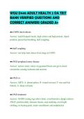 WGU D446 ADULT HEALTH 2 OA TEST&NewLine;BANK VERIFIED QUESTIONS AND&NewLine;CORRECT ANSWERS GRADED A&plus;