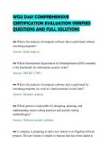 WGU D487 COMPREHENSIVE&NewLine;CERTIFICATION EVALUATION VERIFIED&NewLine;QUESTIONS AND FULL SOLUTIONS&NewLine;