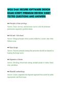 WGU D487 SECURE SOFTWARE DESIGN&NewLine;EXAM SCRIPT PREMIUM REVIEW SHEET&NewLine;TESTED QUESTIONS AND ANSWERS&NewLine;