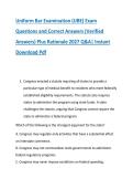 Uniform Bar Examination &lpar;UBE&rpar; Exam &NewLine;Questions and Correct Answers &lpar;Verified &NewLine;Answers&rpar; Plus Rationale 2027 Q&A&vert; Instant &NewLine;Download Pdf 