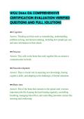 WGU D664 OA COMPREHENSIVE&NewLine;CERTIFICATION EVALUATION VERIFIED&NewLine;QUESTIONS AND FULL SOLUTIONS&NewLine;
