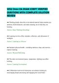 WGU D664 OA EXAM SCRIPT VERIFIED&NewLine;QUESTIONS WITH COMPLETE SOLUTION&NewLine;REVIEW&NewLine;