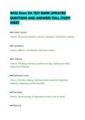 WGU D664 OA TEST BANK UPDATED&NewLine;QUESTIONS AND ANSWERS FULL STUDY&NewLine;SHEET&NewLine;