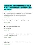 WONDERLIC SLE COMPREHENSIVE EXAM&NewLine;STUDY GUIDE COMPLETE QUESTIONS AND&NewLine;SOLUTIONS&NewLine;