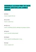 WONDERLIC SLE EXAM PREP TEST BANK&NewLine;VERIFIED QUESTIONS AND CORRECT&NewLine;ANSWERS&NewLine;