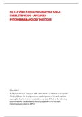 NR 546 Week 8 Neurotransmitter Table Completed Guide - Advanced Psychopharmacology Solutions