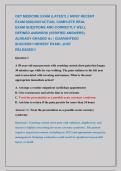 OET MEDICINE EXAM &lpar;LATEST&rpar; &vert;&vert; MOST RECENT &NewLine;EXAM 2026&vert;2027ACTUAL COMPLETE REAL             &NewLine;EXAM QUESTIONS AND CORRECTLY WELL &NewLine;DEFINED ANSWERS &lpar;VERIFIED ANSWERS&rpar; &NewLine;ALREADY GRADED A&plus; &vert; GUARANTEED                &NewLine;SUCCESS&excl;&excl; NEWEST EXAM &vert; JUST             
