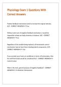 Physiology Exam 1 Questions With Correct Answers&period;