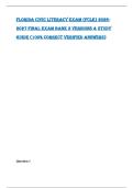 FLORIDA CIVIC LITERACY EXAM &lpar;FCLE&rpar; 2026-2027 FINAL EXAM BANK 2 VERSIONS & STUDY GUIDE &lpar;100&percnt; CORRECT VERIFIED ANSWERS&rpar;