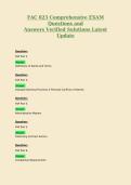 FAC 023 Comprehensive EXAM&NewLine;Questions and&NewLine;Answers Verified Solutions Latest&NewLine;Update