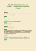 FAC 023 EXAM Questions and Answers Verified Solutions Latest Update 3