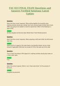 FAC 023 FINAL EXAM Questions and Answers Verified Solutions Latest Update&period;pdf&NewLine;&NewLine;
