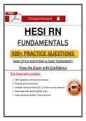 Passed the HESI RN Fundamentals 2026 Exam with NGN Questions & Case Scenarios &vert; 500&plus; Practice Questions &vert; &lpar;100&percnt; Guarantee Pass&rpar;