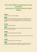 FAC 1502 MOCK Comprehensive Exam Questions and Answers Verified Solutions Latest Update