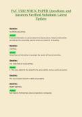 FAC 1502 MOCK PAPER Questions and Answers Verified Solutions Latest Update