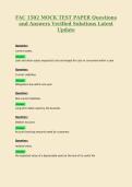FAC 1502 MOCK TEST PAPER Questions and Answers Verified Solutions Latest Update
