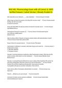 RNC-NIC&colon; Pharmacology Exam with all Correct & 100&percnt; Verified Answers &vert;Latest Version &vert;Already Graded A&plus;