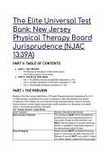 2026&sol;2027 New Jersey Physical Therapy Jurisprudence Exam &lpar;NJAC 13&colon;39A&rpar; &vert; S-Tier Universal Test Bank & Study Guide &lpar;Practice Questions&comma; Complete Rationales & Mentor Analysis&rpar;