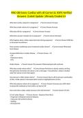 RNC-OB Exam&colon; Cardiac with all Correct & 100&percnt; Verified Answers &vert;Latest Update &vert;Already Graded A&plus;