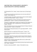 ANAT380 FINAL EXAM QUEEN-S UNIVERSITY QUESTIONS WITH VERIFIED ANSWERS