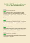 FAC1601 TEST Questions and Answers Verified Solutions Latest Update
