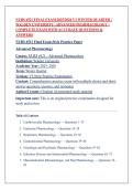 NURS 6521 Final Exam 2025&sol;2026 V3 Winter Quarter &vert; Walden University &vert; Advanced Pharmacology &ndash; Complete Exam with Accurate Questions & Answers