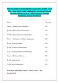 Board Certified Pediatric Pharmacy Specialist BCPPS Exam &NewLine;2026 Latest Study Guide with Practice Questions Pediatric &NewLine;Pharmacotherapy Review Verified Answers&comma; Detailed &NewLine;Rationales&comma; Success Workbook