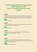 Facilities Management Comprehensive&NewLine;EXAM Questions and&NewLine;Answers Verified Solutions Latest&NewLine;Update