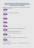 NR 283 Neurological System Health Assessment II Chamberlain University-Illinois Questions with 100&percnt; Verified Answers Latest Update&NewLine;