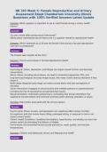 NR 283 Week 5&colon; Female Reproductive and Urinary Assessment Edapt Chamberlain University-Illinois Questions with 100&percnt; Verified Answers Latest Update