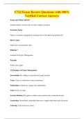 C722 Exam Review Questions with 100&percnt;&NewLine;Verified Correct Answers