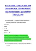 ITEC 3010 FINAL EXAM QUESTIONS AND &NewLine;CORRECT ANSWERS &lpar;VERIFIED ANSWERS&rpar; &NewLine;PLUS RATIONALES 2027 Q&A &vert; INSTANT &NewLine;DOWNLOAD PDF