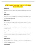 C722 Practice Questions with 100&percnt; Verified&NewLine;Correct Answers