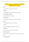 C722 PreAssessment Questions with 100&percnt;&NewLine;Verified Correct Answers