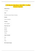 C722 Review Questions with 100&percnt; Verified&NewLine;Correct Answers