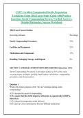 CSPT Certified Compounded Sterile Preparation &NewLine;Technician Exam 2026 Latest Study Guide with Practice &NewLine;Questions Sterile Compounding Review&comma; Verified Answers&comma; &NewLine;Detailed Rationales&comma; Success Workbook 