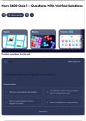 Nurs 3600 Quiz 1 &ndash; Questions With Verified Solutions