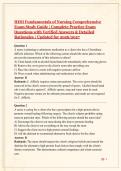 HESI Fundamentals of Nursing Comprehensive Exam Study Guide &vert; Complete Practice Exam Questions with Verified Answers & Detailed Rationales &vert; Updated for 2026&sol;2027