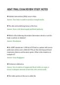 AEMT FINAL EXAM REVIEW STUDY NOTES&NewLine;