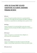 AFSB 152 EXAM PREP SOLVED&NewLine;QUESTIONS ACCURATE ANSWERS&NewLine;PREMIUM REVIEW