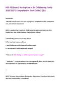 NSG 432 Exam 2 Nursing Care of the Childbearing Family 2026&sol;2027 &vert; Comprehensive Study Guide &vert; Q&A&NewLine;