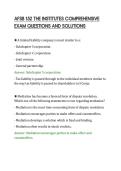 AFSB 152 THE INSTITUTES COMPREHENSIVE&NewLine;EXAM QUESTIONS AND SOLUTIONS