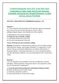 Certified Orthopaedic Nurse ONC Exam 2026 Latest &NewLine;Comprehensive Study Guide with Practice Questions &NewLine;Orthopedic Nursing Review&comma; Detailed Rationales&comma; Verified &NewLine;Answers&comma; Success Workbook