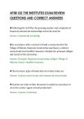 AFSB 152 THE INSTITUTES EXAM REVIEW&NewLine;QUESTIONS AND CORRECT ANSWERS