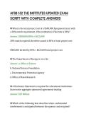 AFSB 152 THE INSTITUTES UPDATED EXAM&NewLine;SCRIPT WITH COMPLETE ANSWERS