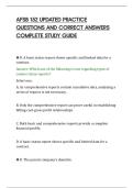 AFSB 152 UPDATED PRACTICE&NewLine;QUESTIONS AND CORRECT ANSWERS&NewLine;COMPLETE STUDY GUIDE