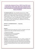 Certified Burn Registered Nurse CBRN Exam 2026 Latest &NewLine;Comprehensive Study Guide with Practice Questions Burn &NewLine;Care Nursing Review Detailed Rationales&comma; Verified Answers&comma; &NewLine;Success Workbook 