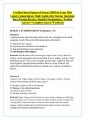 Certified Burn Registered Nurse &lpar;CBRN&reg;&rpar; Exam 2026 &NewLine;Latest Comprehensive Study Guide with Practice Questions &NewLine;Burn Nursing Review &bull; Detailed Explanations &bull; Verified &NewLine;Answers &bull; Complete Success Workbook